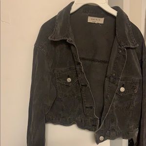 black jean jacket